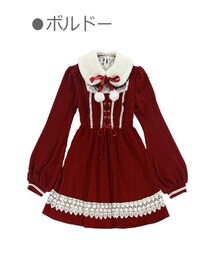Bobon21 | 上品ガーリーウィンタードレス-全３色-(ワンピース)
