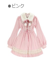 Bobon21 | 上品ガーリーウィンタードレス-全３色-(ワンピース)