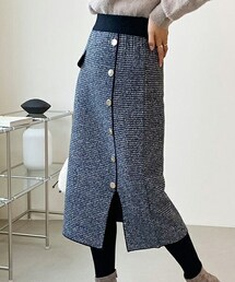 DHOLIC | サイドボタンニットスカート(スカート)