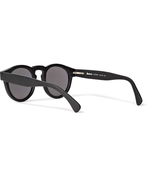 Illesteva(イレステーバ)の「Illesteva Leonard Round-Frame Matte Acetate Mirrored Sunglasses(サングラス・Black・One Size)」の3枚目の写真