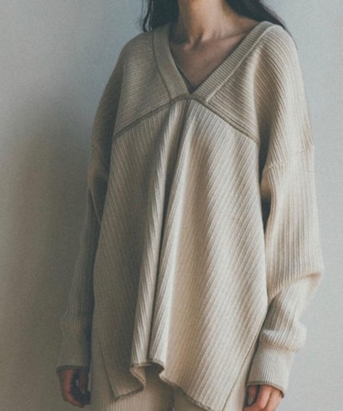 CLANE（クラネ）の「ダブルフェイスラインニット（）」 - WEAR
