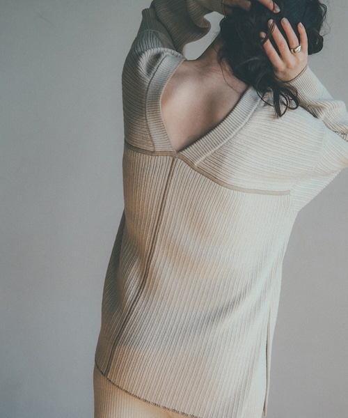 CLANE（クラネ）の「ダブルフェイスラインニット（）」 - WEAR