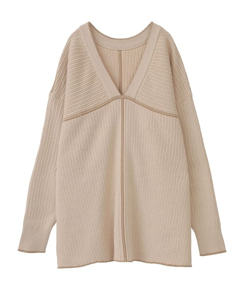 CLANE（クラネ）の「CLANE ダブルフェイスラインニット（ニット
