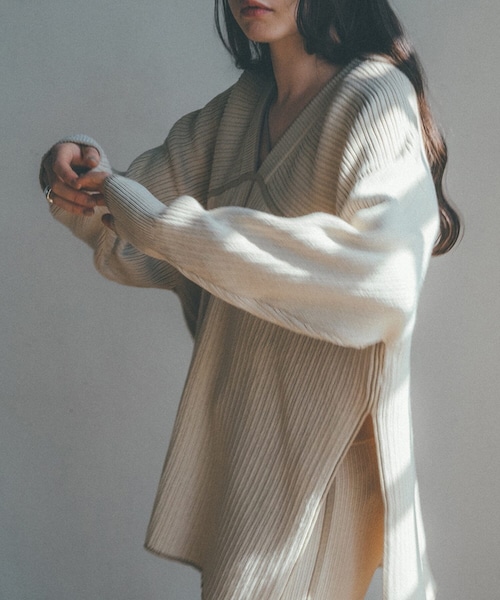【国内正規総代理店アイテム】 CLANE（クラネ）の「ダブルフェイスラインニット（）」 - WEAR トップス