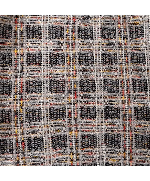 Iroquois（イロコイ）の「Iroquois 7G TUCK-KNITTING CHECK KNIT(BLACK