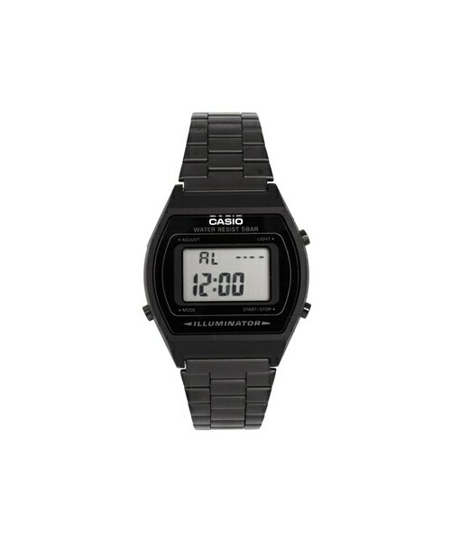 casio black stainless steel watch