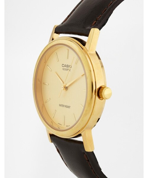 CASIO(カシオ)の「Casio Brown Leather Strap Watch MTP1095Q-9A(アナログ腕時計・brown・One Size)」の3枚目の写真