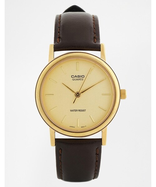 CASIO(カシオ)の「Casio Brown Leather Strap Watch MTP1095Q-9A(アナログ腕時計・brown・One Size)」の4枚目の写真