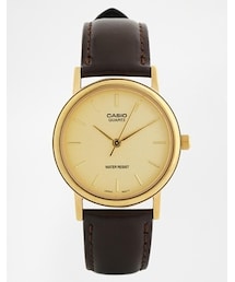 CASIO | Casio Brown Leather Strap Watch MTP1095Q-9A(アナログ腕時計)