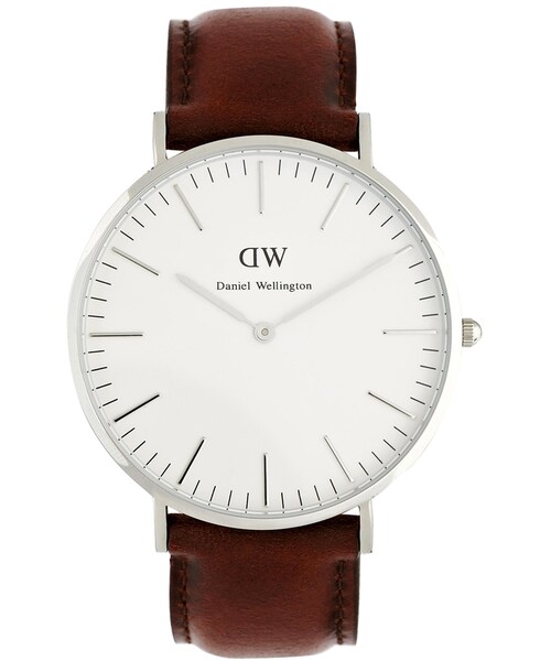 Daniel Wellington（ダニエルウェリントン）の「Daniel Wellington St Andrews Silver Brown Leather Strap Watch（アナログ腕時計・brown）」の2枚目の写真