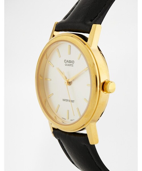 CASIO（カシオ）の「Casio Black Leather Strap Watch MTP1095Q-7A（アナログ腕時計・black・One Size）」の2枚目の写真