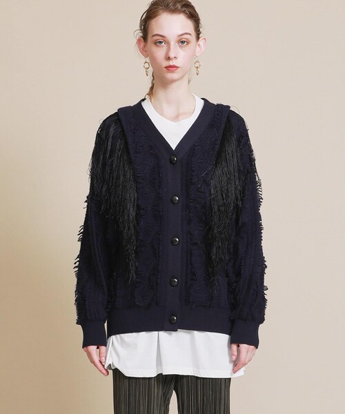 PONTI 黒 レース カーディガン PONTI 黒 レース カーディガン