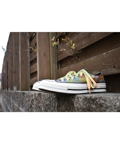 CONVERSE(コンバース)の「CONVERSE コンバース CT70 Tie Dye Plaid タイダイ染め ローカットスニーカー SUNDRESS / BLUE IRIS(スニーカー・メンズ・その他)」の5枚目の写真