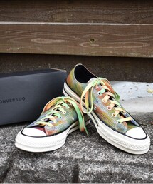 CONVERSE | CONVERSE コンバース CT70  Tie Dye Plaid タイダイ染め ローカットスニーカー   SUNDRESS / BLUE IRIS(スニーカー)