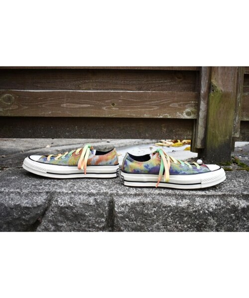 CONVERSE(コンバース)の「CONVERSE コンバース CT70 Tie Dye Plaid タイダイ染め ローカットスニーカー SUNDRESS / BLUE IRIS(スニーカー・メンズ・その他)」の3枚目の写真