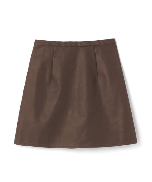GRL（グレイル）の「インナーパンツ付きレザー台形スカート（スカート