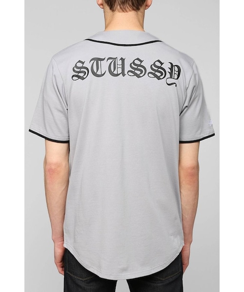 stussy ステューシー ウール ベースボールシャツ S グレー メンズ STUSSY - 菅田将暉着用 STUSSY ベースボールシャツ 18周年