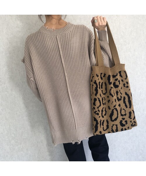 copine（コピン）の「ダメージ加工デザイン♪ざっくりシンプルゆるニット(3color)（ニット/セーター・レディース・その他）」の10枚目の写真