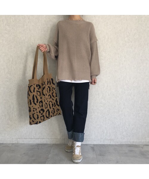 copine（コピン）の「ダメージ加工デザイン♪ざっくりシンプルゆるニット(3color)（ニット/セーター・レディース・その他）」の6枚目の写真