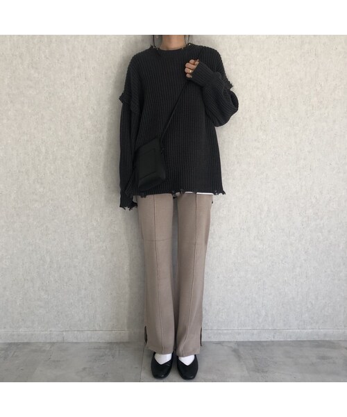 copine（コピン）の「ダメージ加工デザイン♪ざっくりシンプルゆるニット(3color)（ニット/セーター・レディース・その他）」の11枚目の写真