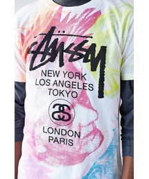トップス Stussy l headz tee ステューシー) STUSSY HEADZ RAGLAN (SS:TEE)(014741-GR) T