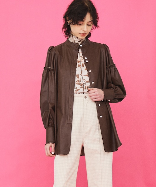 未使用タグ付き　Re.Verofonna ピンタックギャザースリーブシャツ pin tucked puff slv shirt | 3-230043 – mizuiro ind