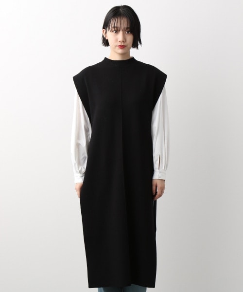 PAGEBOY（ページボーイ）の「【WEB先行予約】ニットロングベスト（ワンピース/ドレス・レディース・ブラック/グレー・F）」の7枚目の写真