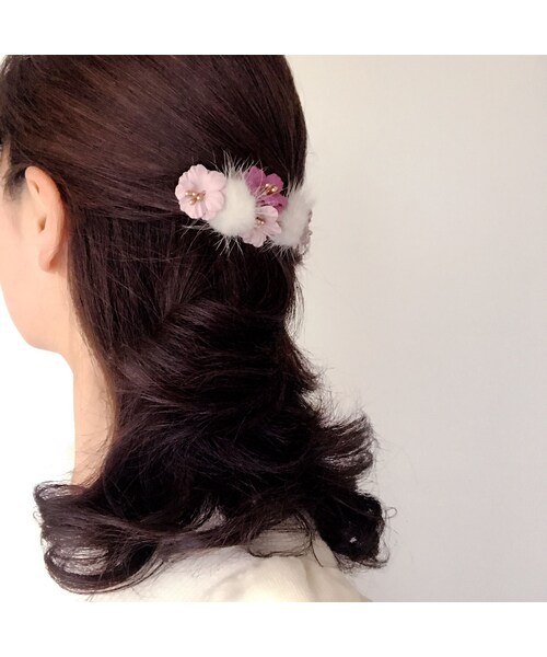 Handmade（ハンドメイド）の「Snow Flower Barretta（バレッタ