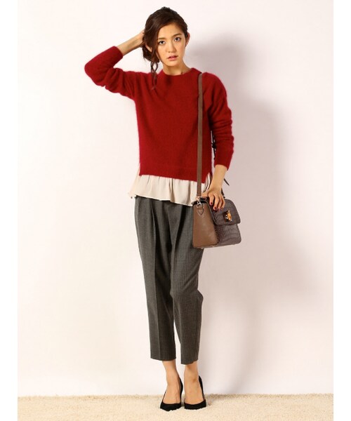 Abahouse Devinette（ドゥヴィネット）の「ピンストライプゆるテーパードパンツ（パンツ・レディース・gray/navy・1/2）」の10枚目の写真