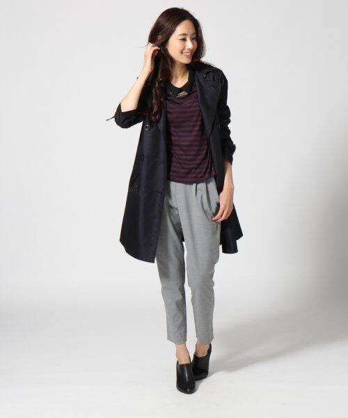 GLOBAL WORK（グローバルワーク）の「カットエリボーダープルオーバー長袖（トップス・レディース・ボーダー10/グレーボーダー18/ボルドーボーダー38・Ｍ/Ｌ）」の6枚目の写真