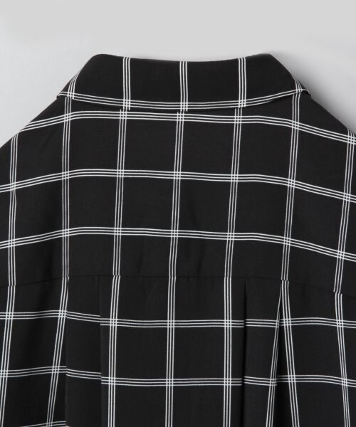 JEANASIS（ジーナシス）の「WPチェックレギュラーシャツ（トップス・レディース・アイボリー/ブラック/キャメル・FREE）」の9枚目の写真