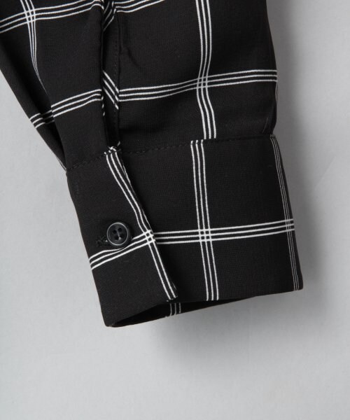 JEANASIS（ジーナシス）の「WPチェックレギュラーシャツ（トップス・レディース・アイボリー/ブラック/キャメル・FREE）」の7枚目の写真