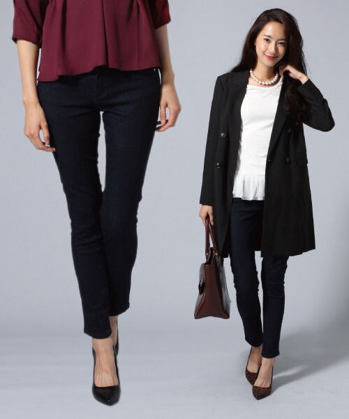 BLISS POINT Womens（ブリスポイント ウイメンズ）の「【Sサイズ展開アイテム】デニムカコウスキニーパンツ（パンツ・レディース・ブルー/ネイビー・S/M/Ｌ）」の2枚目の写真