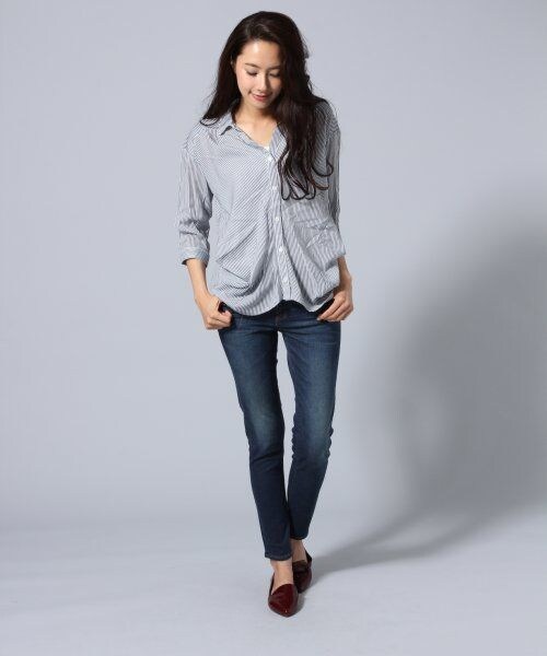 BLISS POINT Womens（ブリスポイント ウイメンズ）の「【Sサイズ展開アイテム】デニムカコウスキニーパンツ（パンツ・レディース・ブルー/ネイビー・S/M/Ｌ）」の10枚目の写真