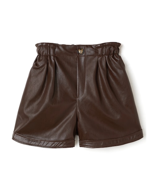 GRL（グレイル）の「レザーショートパンツ（その他パンツ・レディース・アイボリー/ブラック/ブラウン・S）」の3枚目の写真