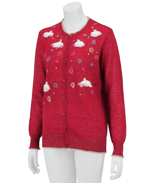 Ne-net（ネネット）の「マルチーズニット / カーディガン（トップス・レディース・blue(12)/red(21)/black(26)・02）」の7枚目の写真