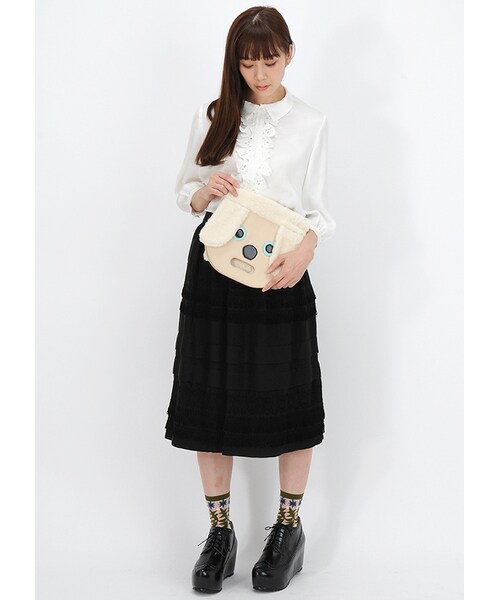Ne-net（ネネット）の「オバケサテン / ブラウス（トップス・レディース・off white(02)/beige(03)/black(26)・02）」の9枚目の写真