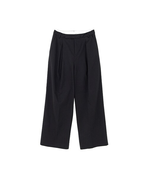 URBAN RESEARCH DOORS（アーバンリサーチドアーズ）の「タックワイドパンツ（パンツ・レディース・OFF WHITE/CAMEL/BLACK・36/38）」の2枚目の写真