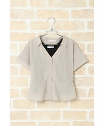 ikka（イッカ）の「【キッズ】ヴィンテージサテンブラウスアンサンブル（120~160cm）（シャツ・ブラウス・キッズ）」