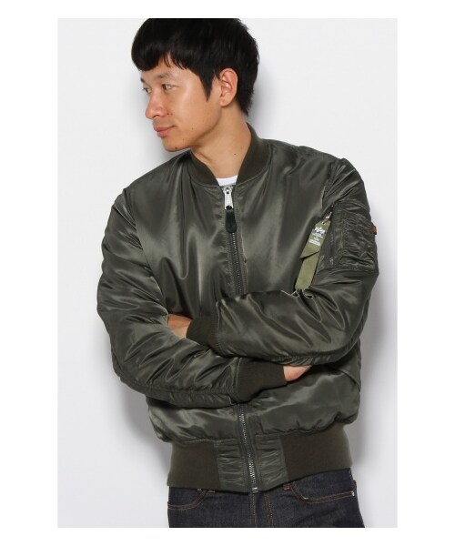 Alpha Industries(アルファインダストリーズ)の「ALPHA*JS SMU RVS MA-1/アルファ別注リバーシブルブルゾン(ミリタリー・メンズ・ブラック/グレー/カーキ・S/M/L)」の5枚目の写真