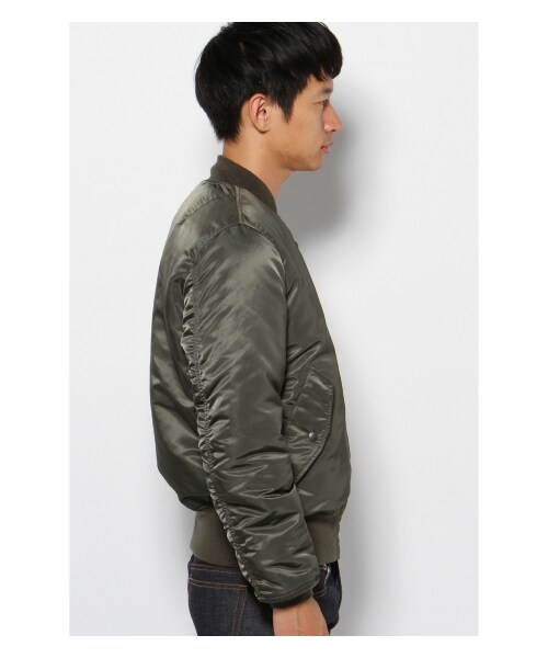 Alpha Industries(アルファインダストリーズ)の「ALPHA*JS SMU RVS MA-1/アルファ別注リバーシブルブルゾン(ミリタリー・メンズ・ブラック/グレー/カーキ・S/M/L)」の6枚目の写真