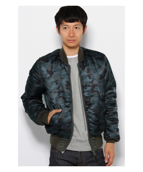 Alpha Industries(アルファインダストリーズ)の「ALPHA*JS SMU RVS MA-1/アルファ別注リバーシブルブルゾン(ミリタリー・メンズ・ブラック/グレー/カーキ・S/M/L)」の15枚目の写真