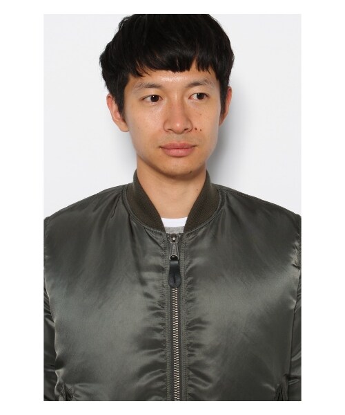 Alpha Industries(アルファインダストリーズ)の「ALPHA*JS SMU RVS MA-1/アルファ別注リバーシブルブルゾン(ミリタリー・メンズ・ブラック/グレー/カーキ・S/M/L)」の8枚目の写真