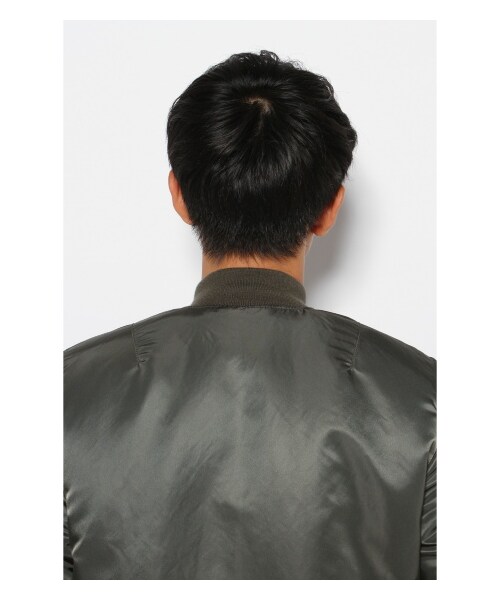 Alpha Industries(アルファインダストリーズ)の「ALPHA*JS SMU RVS MA-1/アルファ別注リバーシブルブルゾン(ミリタリー・メンズ・ブラック/グレー/カーキ・S/M/L)」の9枚目の写真