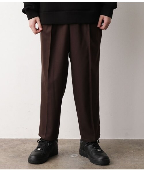 JUNRED(ジュンレッド)の「ホットストレージワイドテーパード(パンツ・メンズ・ダークグリーン/ベージュ系/ダークブラウン/ブラック・M/S/L)」の2枚目の写真