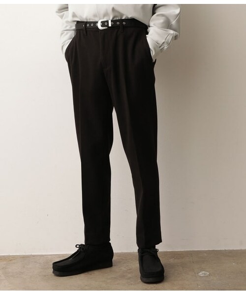 JUNRED(ジュンレッド)の「エアリーストレッチフラノスリムパンツ【Set Up可能】(パンツ・メンズ・ブラウン/ベージュ/ベージュ系/ブラック/ダークブラウン・M/L/S/LL)」の1枚目の写真