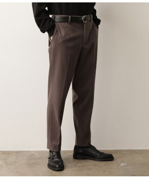 JUNRED(ジュンレッド)の「エアリーストレッチフラノスリムパンツ【Set Up可能】(パンツ・メンズ・ブラウン/ベージュ/ベージュ系/ブラック/ダークブラウン・M/L/S/LL)」の2枚目の写真