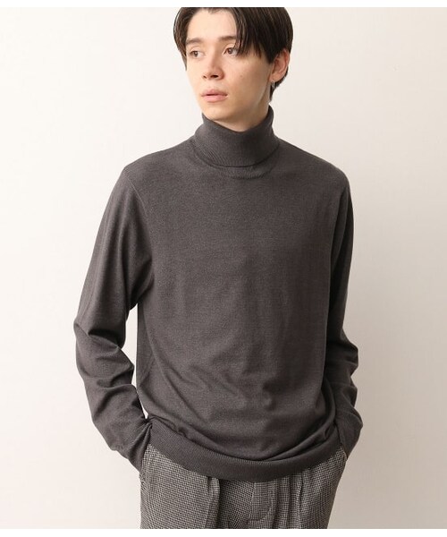 JUNRED(ジュンレッド)の「【ウォッシャブルストレッチ】タートルニット(トップス・メンズ・ワイン/ブラック/キャメル/スミクロ・S/L/LL/M)」の2枚目の写真
