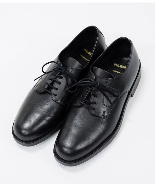 JUNRED(ジュンレッド)の「KLEMAN PASTAN レザープレーントゥシューズ(シューズ・メンズ・ブラック/ダークブラウン・41/42/40)」の1枚目の写真