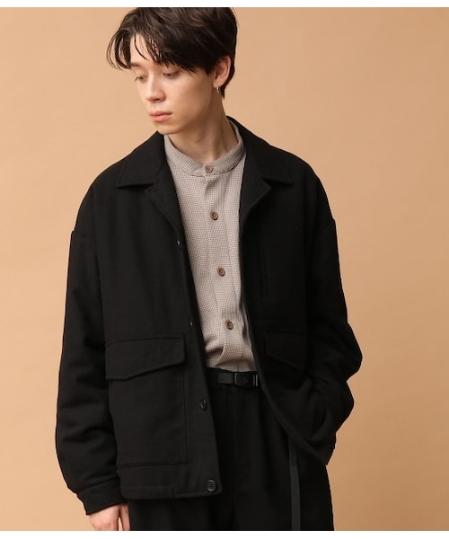 JUNRED(ジュンレッド)の「【GRAMICCI×JUN Red別注)】中綿入りWポケットショートブルゾン(ジャケット/アウター・メンズ・ブラック/グレー/ダークブラウン・M/S/L)」の1枚目の写真